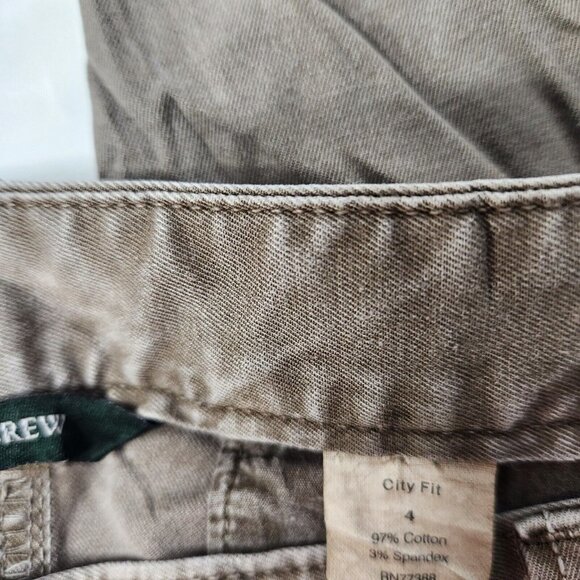 J. Crew Women's Size 4 City Fit Riveter Pants Green - Picture 3 of 6